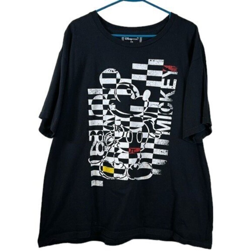 Disney Store Mickey Mouse Black & White Graphic Shirt Size XXL USED #5751
